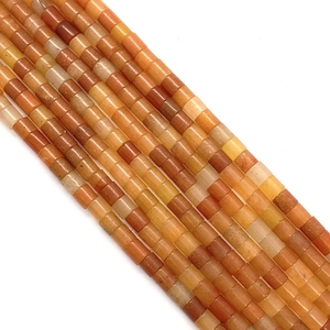 Perles cylindriques en agate naturelle 4x4mm pour la fabrication de bijoux DIY
