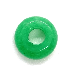 Green stone abacus bead 4x10mm donut charm for DIY jewelry necklace making