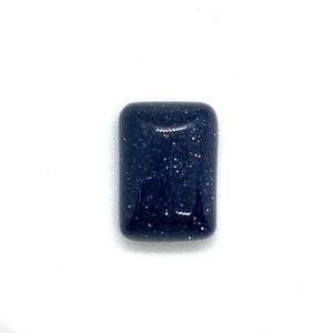 Pierre cabochon rectangulaire en goldstone bleue 10x14mm pour création de bijoux