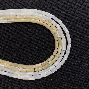 Perle cilindriche in conchiglia naturale per gioielli fai da te con madreperla