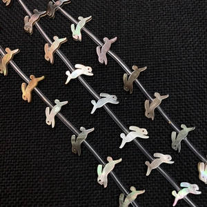 Natural white mother of pearl shell beads in cute rabbit shape for DIY jewelry making