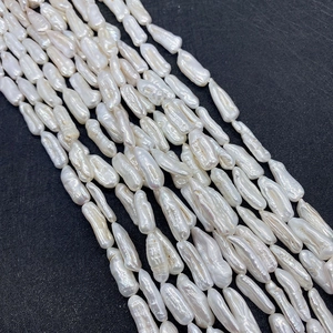 Perles d'eau douce baroques naturelles blanc crème pour création de bijoux DIY