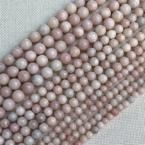 Natuurlijke ronde roze zonnesteen kralen in verschillende maten voor DIY sieraden