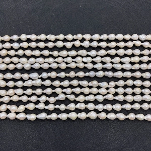 Perles de culture d'eau douce baroques blanches de formes irrégulières pour bijoux DIY