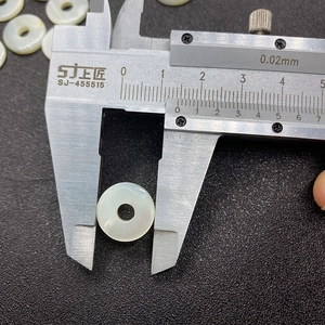 Messschieber misst 12mm natürliche weiße Perlmuttschale Ringperle mit schillerndem Glanz