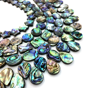 Natuurlijke abalone schelpkralen in druppel- en stervorm voor DIY-sieraden maken