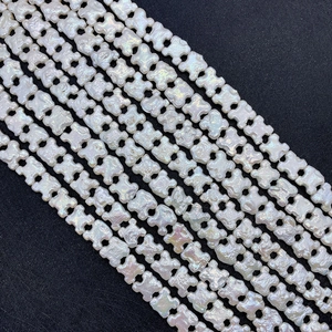 Perles de culture d'eau douce baroques 12-13mm en forme d'arc pour création de bijoux