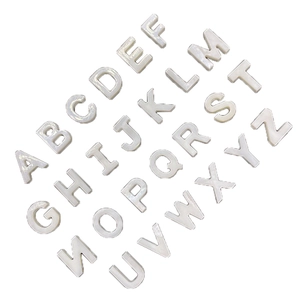 Natural Shell Letter Beads Mother Of Artificial Pearl Initial Charms For DIY Necklace Bracelet Jewelry Making Accessories Women Gift