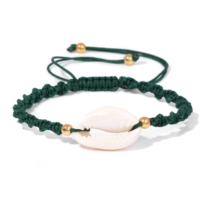 Bohemian Handgefertigt Geflochtenes Muschel Armband Verstellbar Strand Meeres Schmuck Für Damen Kauri Muschel Schnur Handkette Geschenk