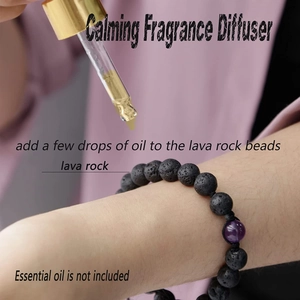 Verstellbares Armband aus Lavasteinperlen zur Aromatherapie und Diffusionsanwendung