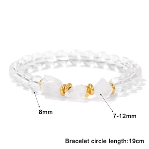 Bracciale in perline di pietra naturale con sfere da 8mm e una lunghezza di 19cm
