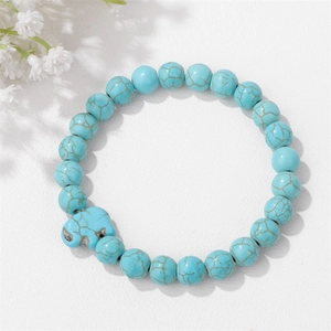 Turquoise beaded elephant bracelet for women and men in a bohemian ethnic style