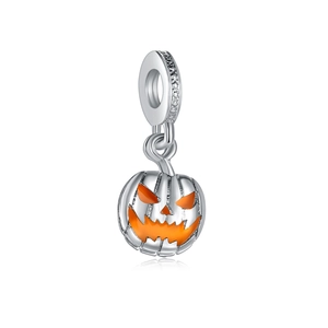 Χάλοουιν Κολοκύθα Jack-O-Lantern Γούρι Κράμα Σμάλτο Πορτοκαλί Διαβολάκι Μενταγιόν Με Ζιργκόν για Βραχιόλι Κολιέ Σκουλαρίκι Κατασκευή Κοσμημάτων