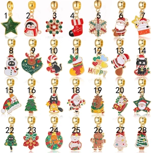 Lot de 28 breloques de Noël avec Père Noël, renne et sapin pour la création de bijoux