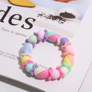 Bracelet calendrier de l'avent licorne avec perles colorées et breloques