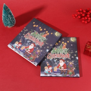 Navy blue Christmas advent calendar DIY bracelet kit with 24 days countdown gifts