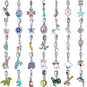 Pendentifs Charm en Alliage Émail Zirconia Pour Bracelet Collier DIY Fabrication Dessins Animés Animaux Fleurs Fruits Bijoux
