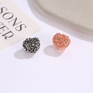 Cuentas espaciadoras de flores huecas para joyería DIY en plata y oro rosa vintage