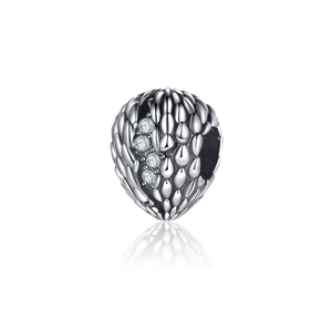 Alloy Dragon Egg Loose Beads For DIY Bracelet Magic Cartoon Scale Pattern Zirconia Charm Beads Jewelry Making Accessories