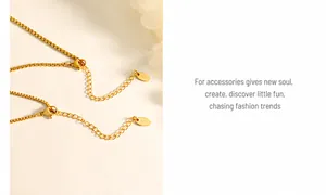 Detail showing the 18K gold plated lobster clasp and adjustable extension chain