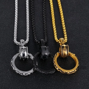 Vintage hip hop cross pendant necklace for men in silver, gold, and gunmetal finishes