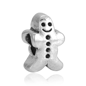 Detaillierte Ansicht des antiken Lebkuchenmann-Anhängers für DIY-Weihnachtsschmuck