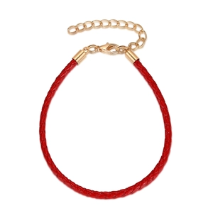 Geflochtenes PU-Lederseil DIY Armband Basis Kordel Für Charms Verstellbarer Karabinerverschluss Verlängerungskette Handseil