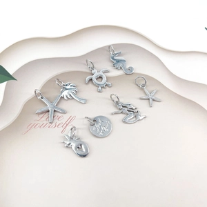 Ozean Serie Legierung Anhänger Meerjungfrau Seestern Kokosnussbaum Seepferdchen Schildkröte Charms Für DIY Schmuckherstellung Armband Halskette Zubehör