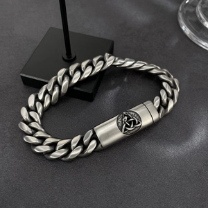 Pulsera de Eslabones Cubanos de Acero Inoxidable para Hombre Diseño de Nudo Celta Difusor de Aromaterapia Joyería Street Style