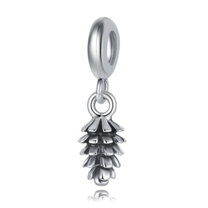 Antiker Kiefernzapfen Anhänger aus S925 Sterlingsilber für DIY Armbänder Schmuckbau