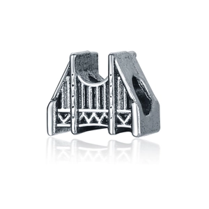 Abalorio de Aleación de Plata Antigua con Forma de Puente Golden Gate para Pulseras y Collares DIY Recuerdo de Viaje