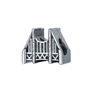Abalorio del puente Golden Gate en plata oxidada para pulseras y collares de bricolaje