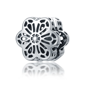 Antik Silber Legierung Hohl Blume Charm Für DIY Armband Herstellung Floral Positionierung Schnalle Schmuckzubehör Dekorative Perle
