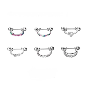 Luxury Copper Zirconia Screw Back Stud Earrings For Women Minimalist 925 Sterling Silver Earring Post Zircon Earrings Jewelry
