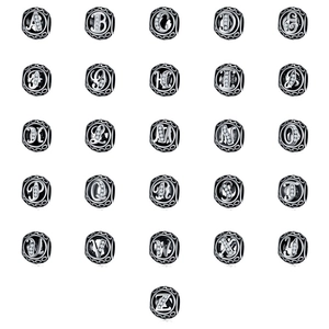 Vintage Alloy Hollow Letter Beads Rhinestone Inlaid Alphabet Charms For DIY Bracelet Necklace Making Ethnic Style Jewelry Accessories