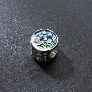 Silberner Weihnachtsbaum und Schneemann Charm mit Sternengravur für DIY Armbänder