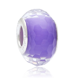 Perline in Resina di Vetro Sfaccettato Con Nucleo in Argento Sterling 925 Perline Charm Foro Largo per Gioielli Fai-da-te