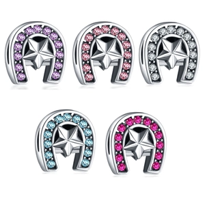 Alloy Rhinestone Horseshoe Star Charms DIY Jewelry Making Accessories For Bracelet Necklace Handcrafted Beads Gift
