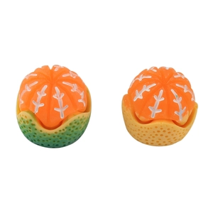 DIY resin orange fruit miniatures with realistic peel texture and vibrant pulp details