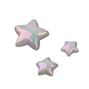 Iridescent mermaid pearl star flatback cabochons for DIY crafts and phone case decor