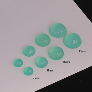 Cabochons en agate verte synthétique pour bijoux DIY en tailles 6mm 8mm 10mm 12mm