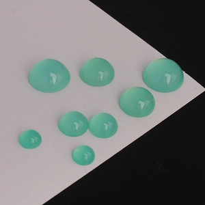 Cabochon Rond en Résine Vert Clair Patch Künstliche Perles Dos Plat Semi-Transparent Effet Perlé pour la Fabrication de Bijoux DIY Matériel Artisanat
