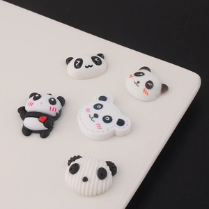 Set di ciondoli panda in resina per custodie di telefoni e accessori capelli carini