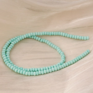 Perles de rocaille en verre mat bleu clair macaron pour création bijoux DIY à la main