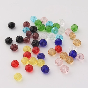 8mm Facettierte Glasperlen Lose Kristall Zwischenperlen Für DIY Schmuckherstellung Halskette Armband Handwerk Zubehör