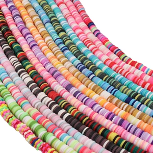 Vibrant mixed color 6mm Heishi clay beads for DIY jewelry making and craft projects