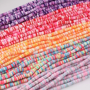Colorful mixed polymer clay heishi beads for DIY handmade jewelry necklace and bracelet making