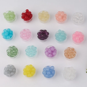 Perles de Verre Rondes 8mm Pour Création de Bijoux DIY Perles Lampwork Multicolores Pour Bracelets Colliers Boucles