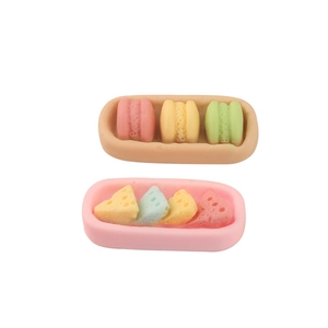 Miniature macaron and colorful resin cheese models for DIY phone cases and craft projects