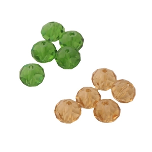 Grüne und champagnerfarbene 8mm Kristallglasperlen für DIY-Schmuckherstellung